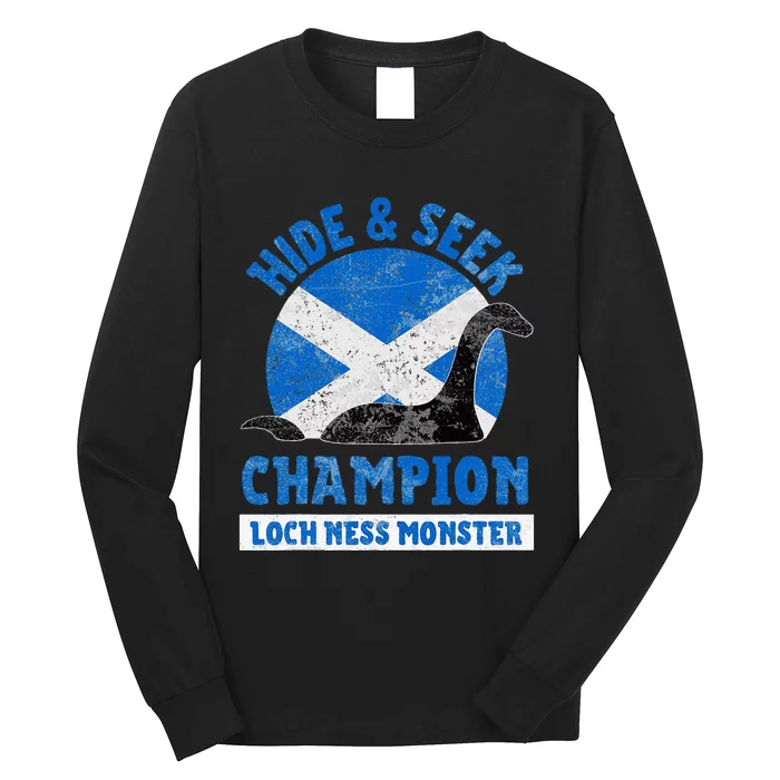 Funny Loch Ness Monster Nessie Hide And Seek Champion Long Sleeve Shirt