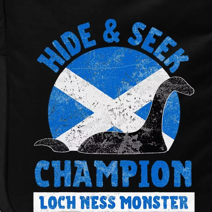 Funny Loch Ness Monster Nessie Hide And Seek Champion Impact Tech Backpack