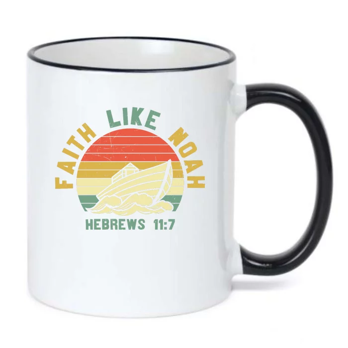 Faith Like Noah Hebrews Sunset Black Color Changing Mug