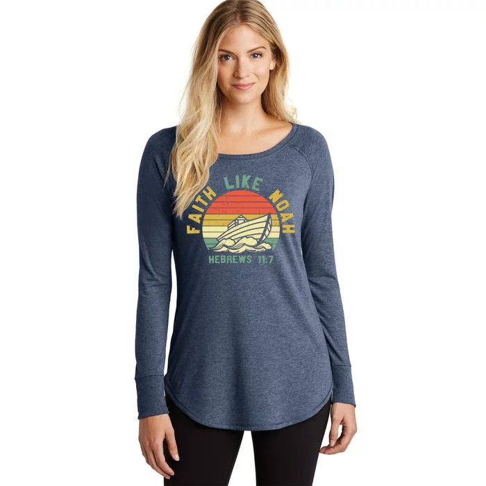 Faith Like Noah Hebrews Sunset Women's Perfect Tri Tunic Long Sleeve Shirt