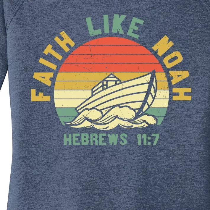 Faith Like Noah Hebrews Sunset Women's Perfect Tri Tunic Long Sleeve Shirt