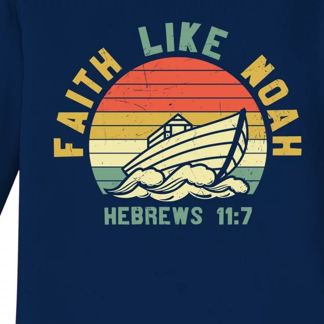 Faith Like Noah Hebrews Sunset Baby Long Sleeve Bodysuit