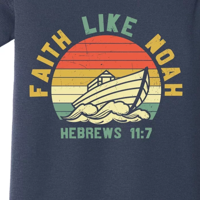 Faith Like Noah Hebrews Sunset Baby Bodysuit