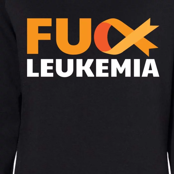 Fuck Leukemia Orange Ribbon Awareness Cancer Survivor Gift Meaningful Gift Womens California Wash Sweatshirt