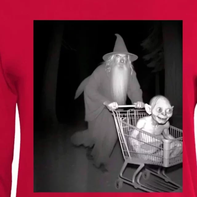 Funny L O T. R Gan Dolf Wizard Shopping Cart Smeag Cool Womens Cotton Relaxed Long Sleeve T-Shirt