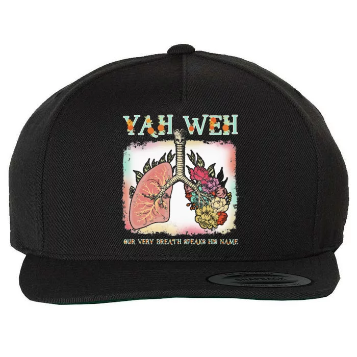 Floral Lung Our Very Breath Speaks His Name Yhwh Christian Wool Snapback Cap