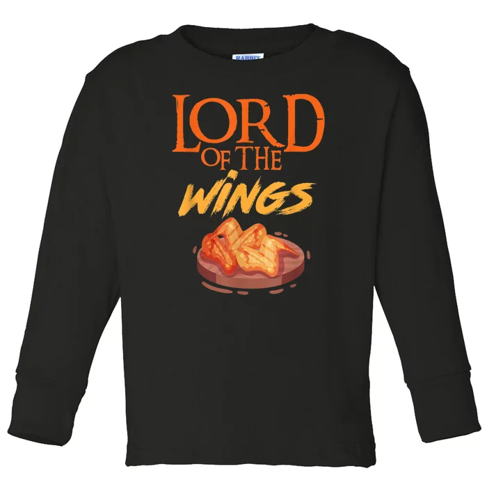 Funny Lord Of The Wings Chicken Wings Funny Chicken Wings Toddler Long Sleeve Shirt