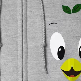 Funny Little Orange Bird Full Zip Hoodie