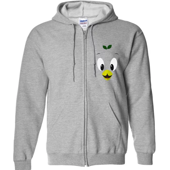 Funny Little Orange Bird Full Zip Hoodie