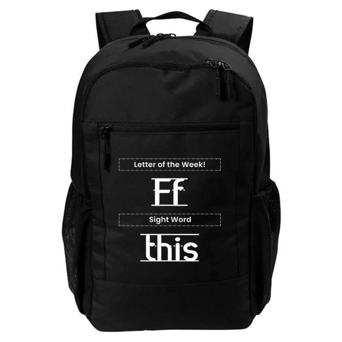 Funny Letter Of The Week Ff Sight Word This Daily Commute Backpack