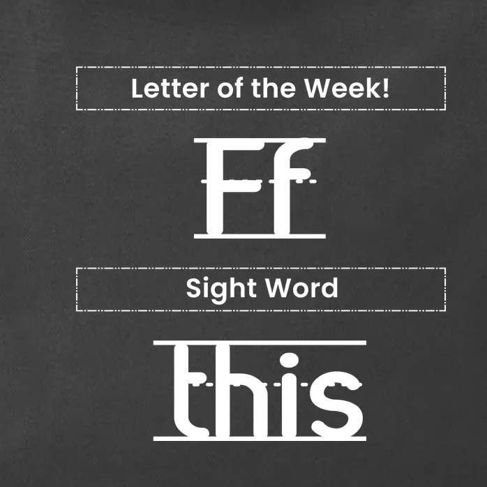 Funny Letter Of The Week Ff Sight Word This Zip Tote Bag