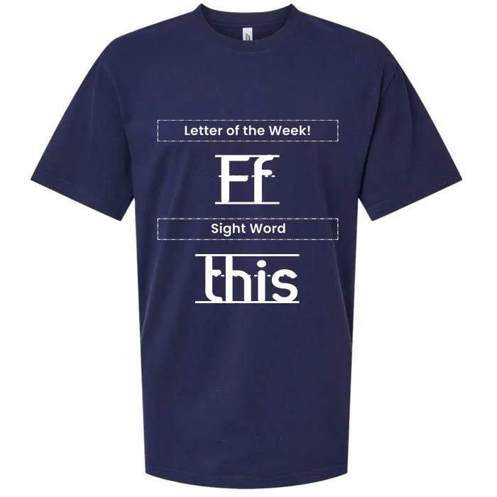 Funny Letter Of The Week Ff Sight Word This Sueded Cloud Jersey T-Shirt