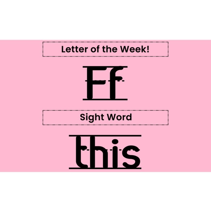 Funny Letter Of The Week Ff Sight Word This Bumper Sticker