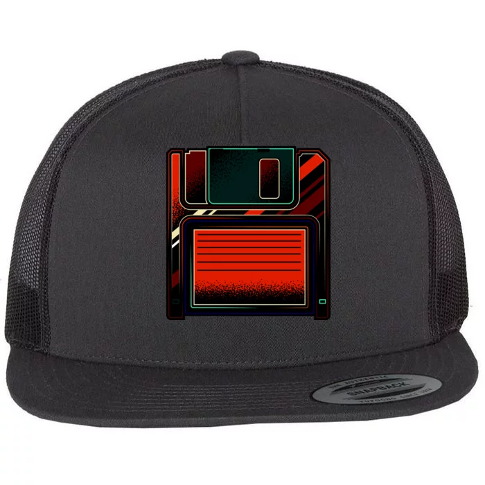 Floppy Disc Flat Bill Trucker Hat