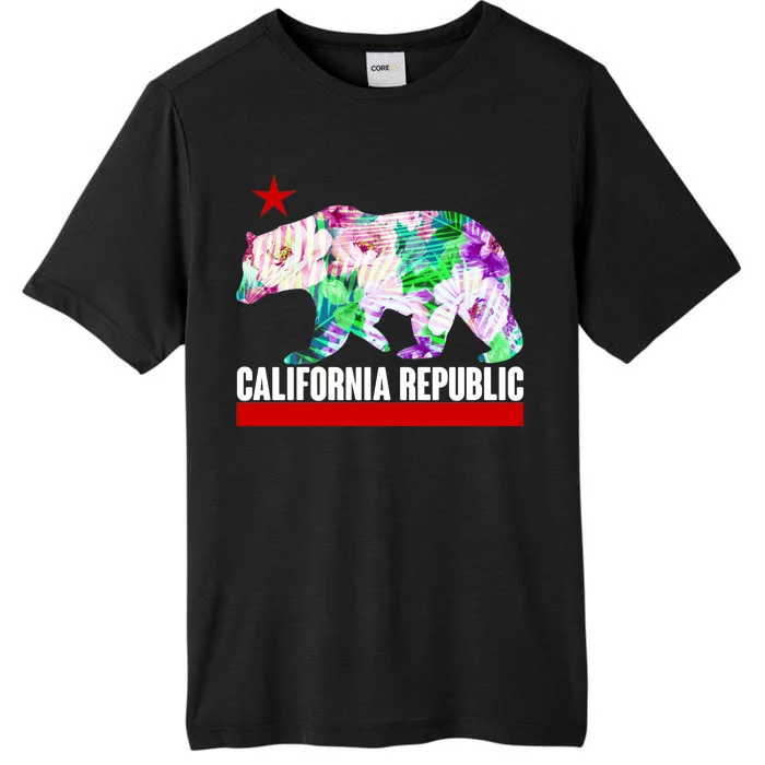 Floral California Republic Bear Tropical Bear ChromaSoft Performance T-Shirt