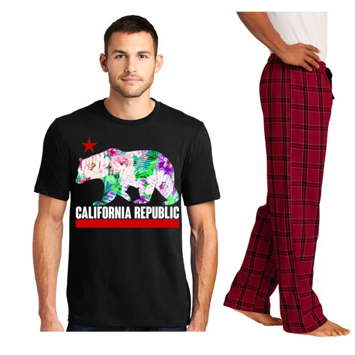 Floral California Republic Bear Tropical Bear Pajama Set