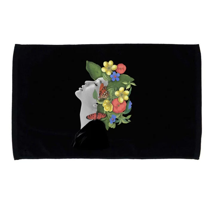 Floral Hat Art Microfiber Hand Towel