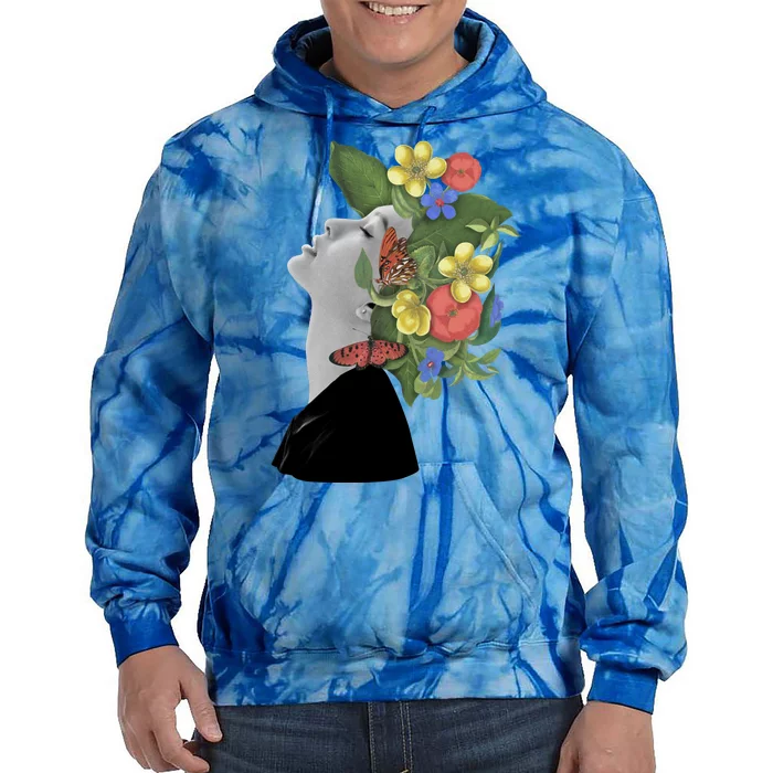 Floral Hat Art Tie Dye Hoodie