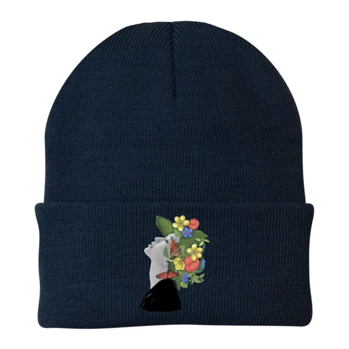 Floral Hat Art Knit Cap Winter Beanie