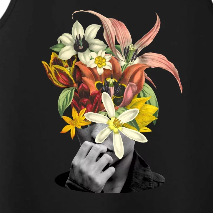 Floral Head Art Performance Tank