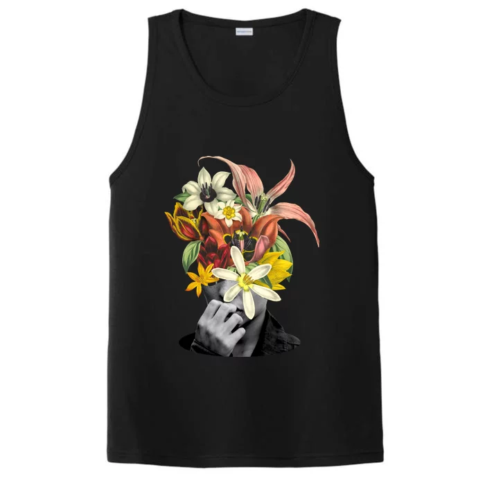 Floral Head Art Performance Tank