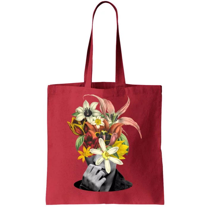 Floral Head Art Tote Bag