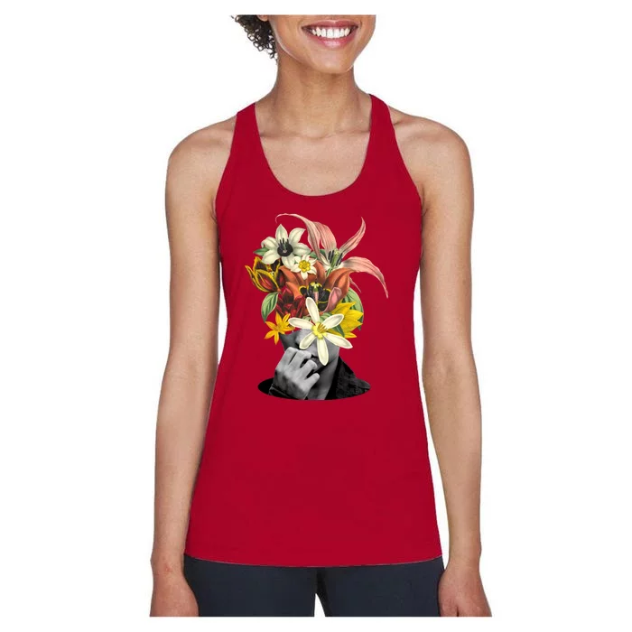 Floral Head Art Women's Racerback Tank