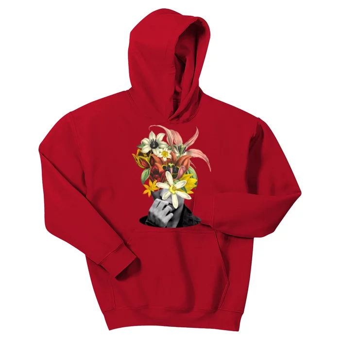 Floral Head Art Kids Hoodie