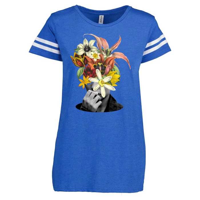 Floral Head Art Enza Ladies Jersey Football T-Shirt