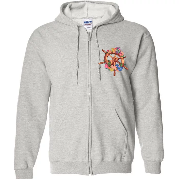 Floral Helm Full Zip Hoodie