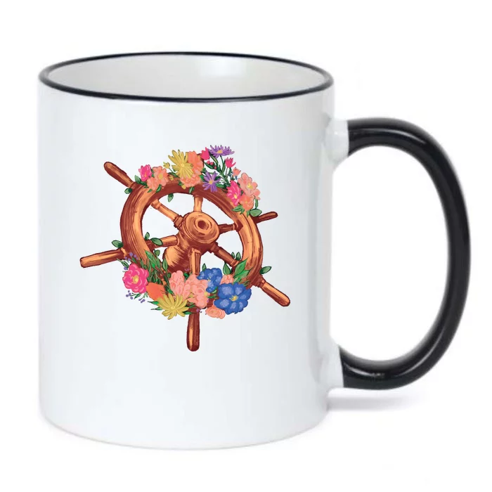 Floral Helm Black Color Changing Mug