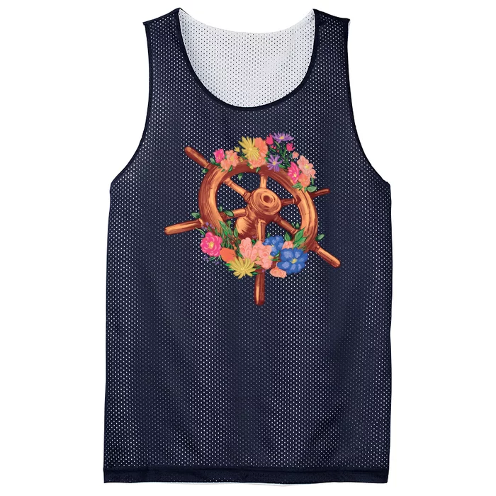 Floral Helm Mesh Reversible Basketball Jersey Tank