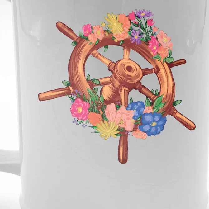 Floral Helm Front & Back Beer Stein