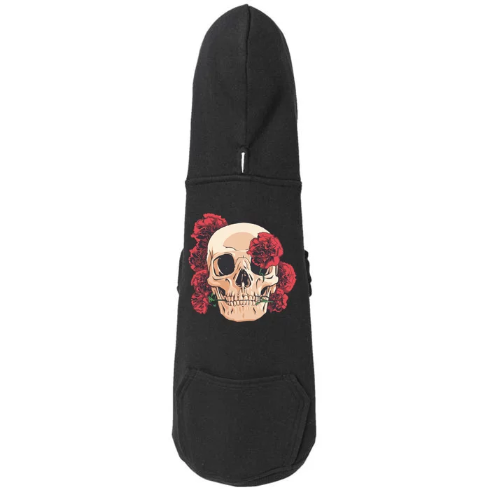 Floral Skull Doggie 3-End Fleece Hoodie