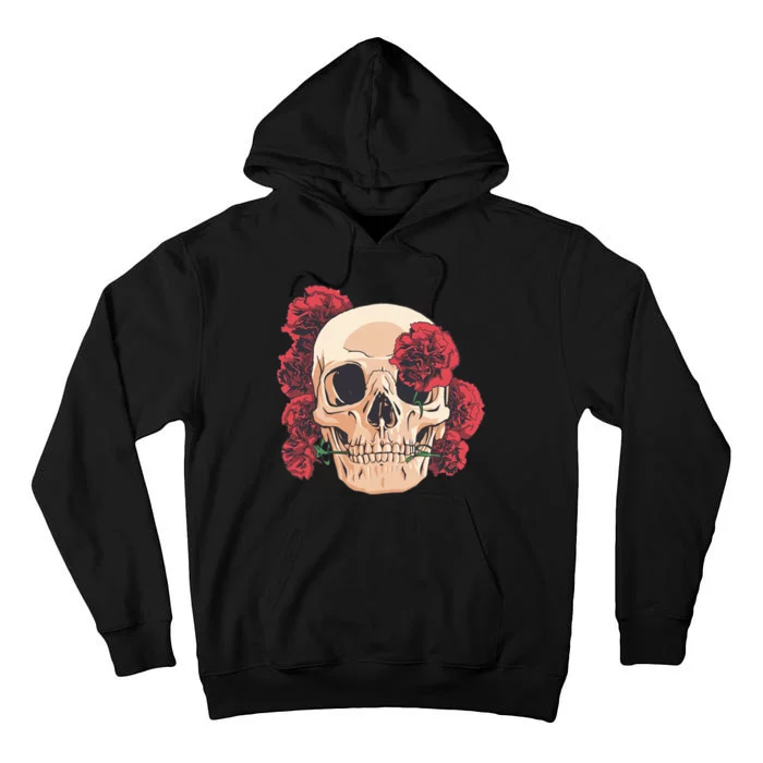 Floral Skull Tall Hoodie