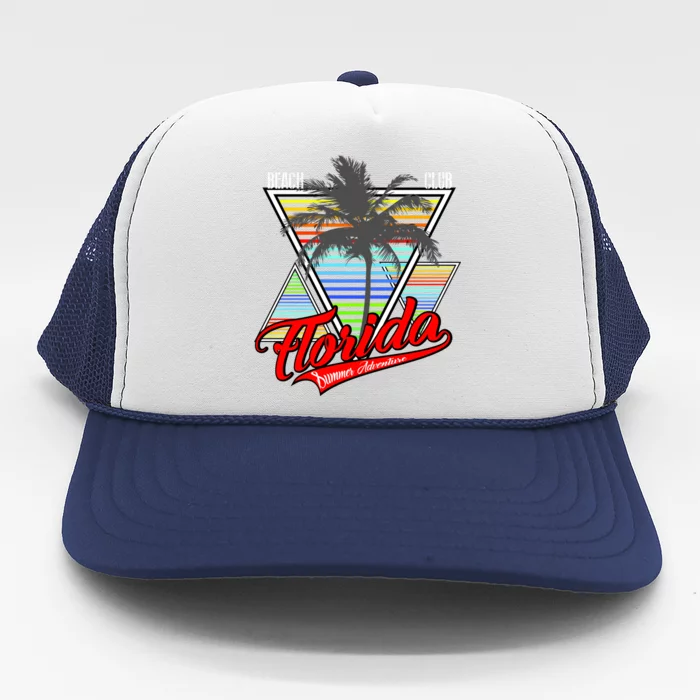 Florida Beach Club Vintage Trucker Hat