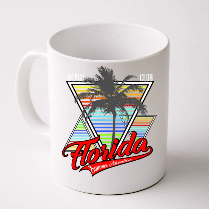 Florida Beach Club Vintage Front & Back Coffee Mug