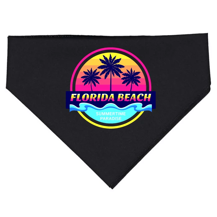 Florida Beach Retro USA-Made Doggie Bandana