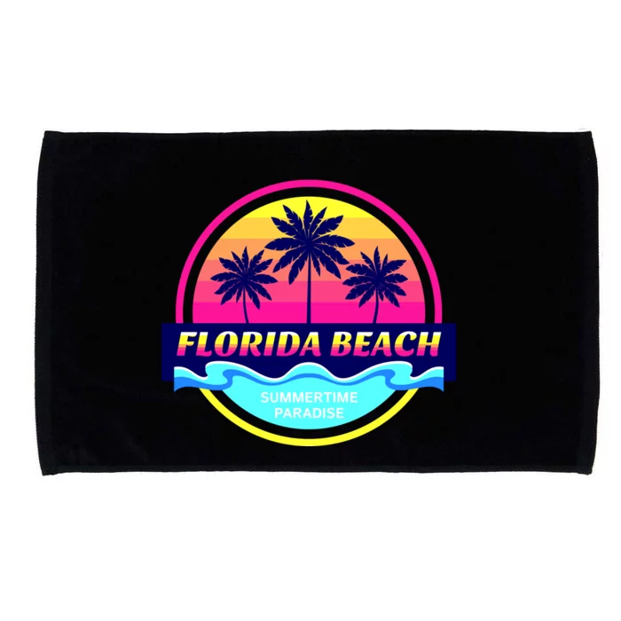 Florida Beach Retro Microfiber Hand Towel