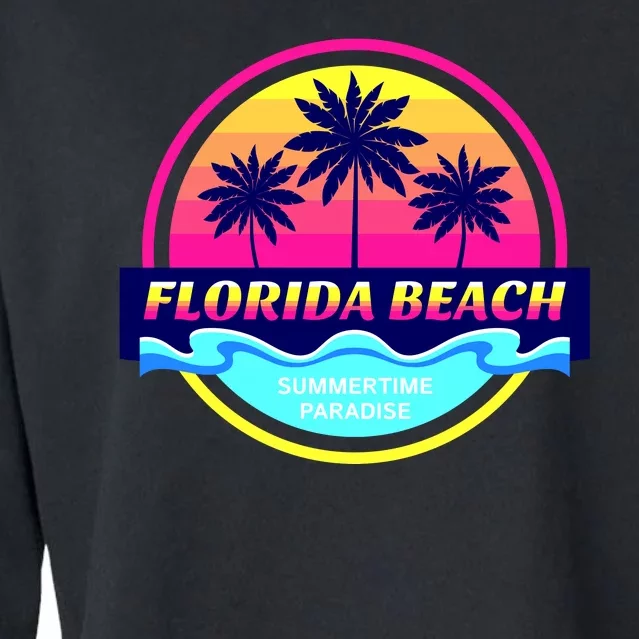 Florida Beach Retro Cropped Pullover Crew