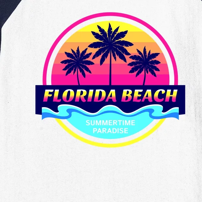 Florida Beach Retro Baseball Sleeve Shirt