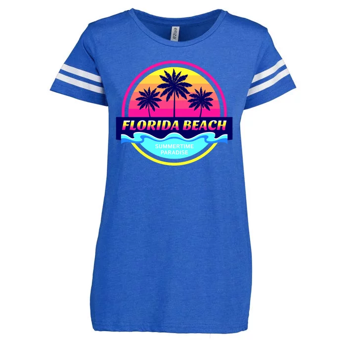 Florida Beach Retro Enza Ladies Jersey Football T-Shirt