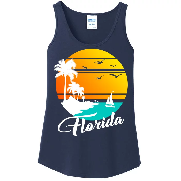 Florida Beach Sunset Ladies Essential Tank