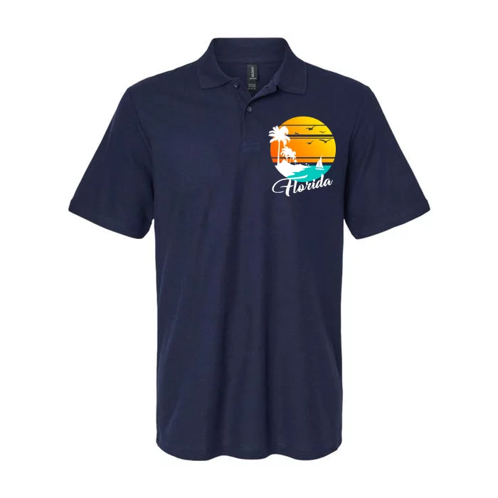 Florida Beach Sunset Softstyle Adult Sport Polo