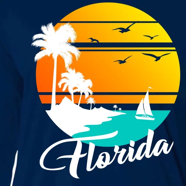 Florida Beach Sunset Cooling Performance Long Sleeve Crew