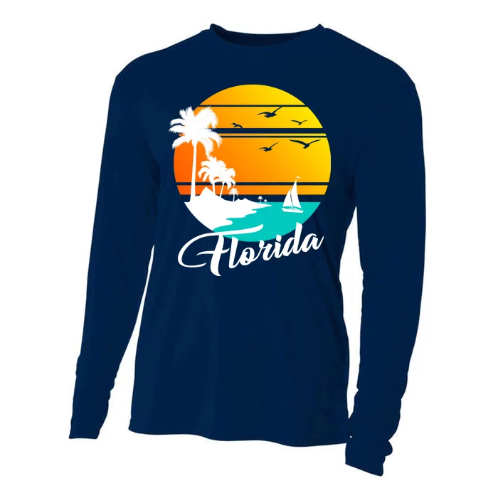 Florida Beach Sunset Cooling Performance Long Sleeve Crew