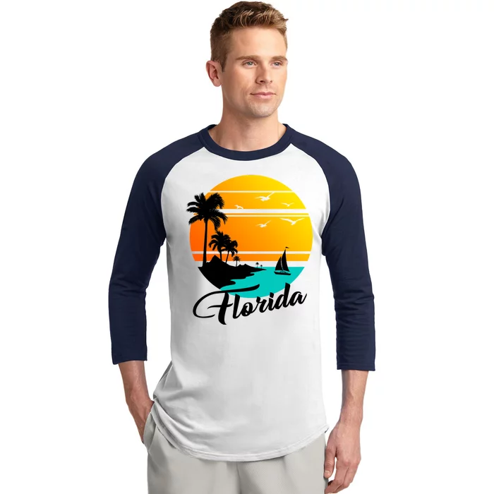 Florida Beach Sunset Baseball Sleeve Shirt