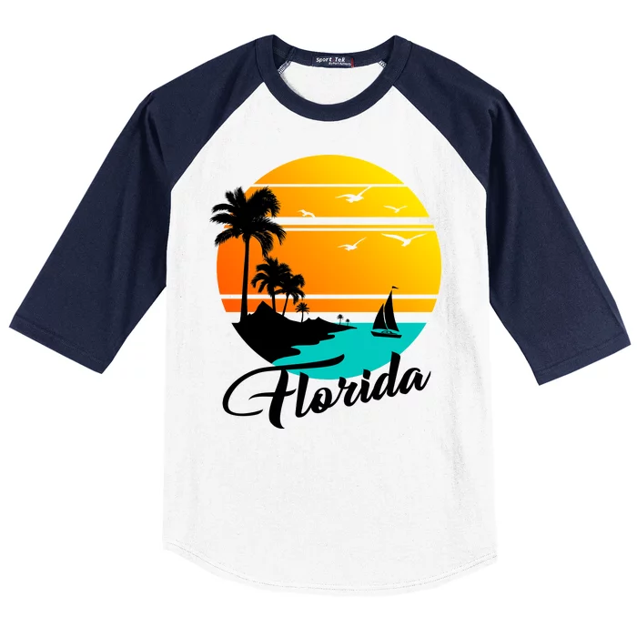 Florida Beach Sunset Baseball Sleeve Shirt