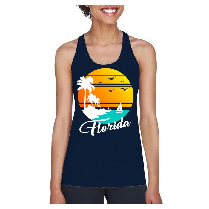 Florida Beach Sunset Women's Racerback Tank