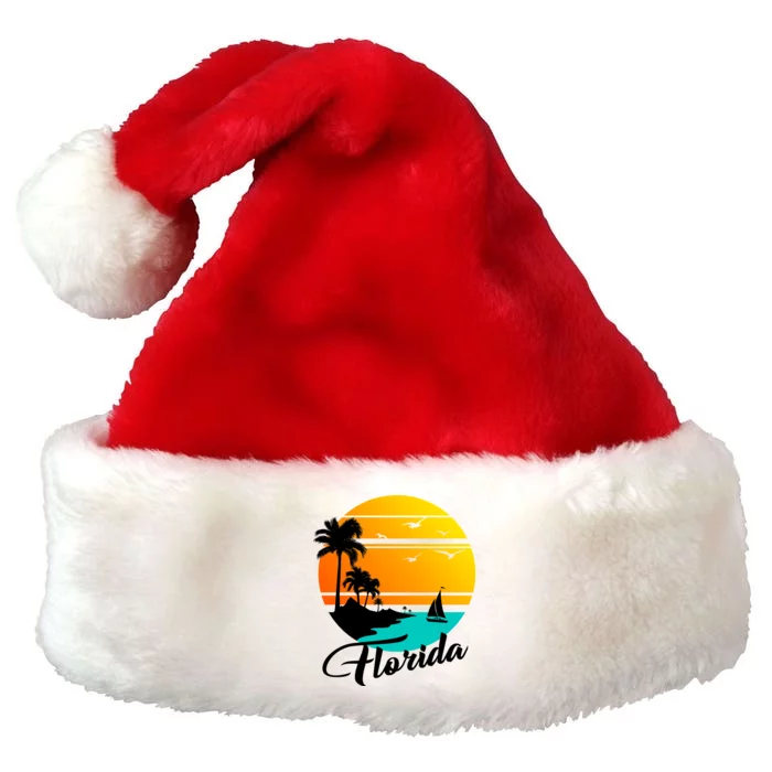 Florida Beach Sunset Premium Christmas Santa Hat